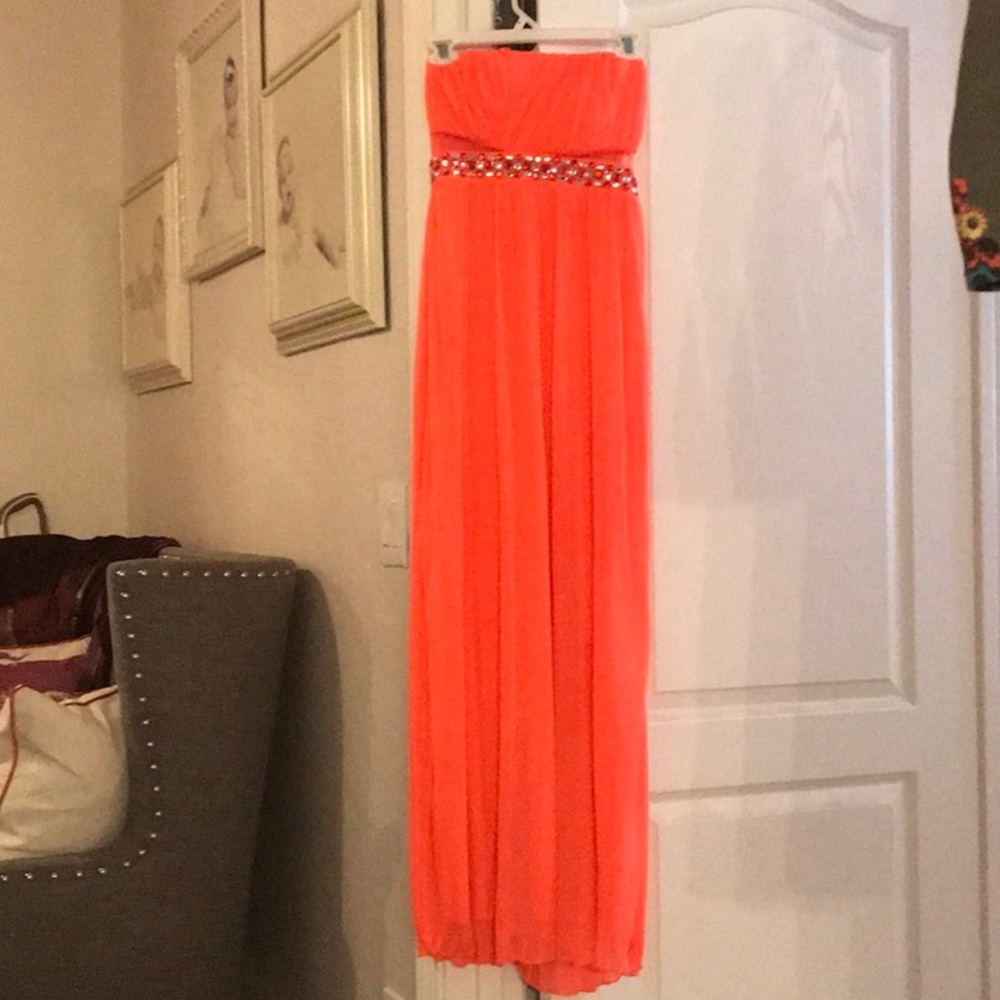 Bright Melon/Orange evening dress.  Brand new.